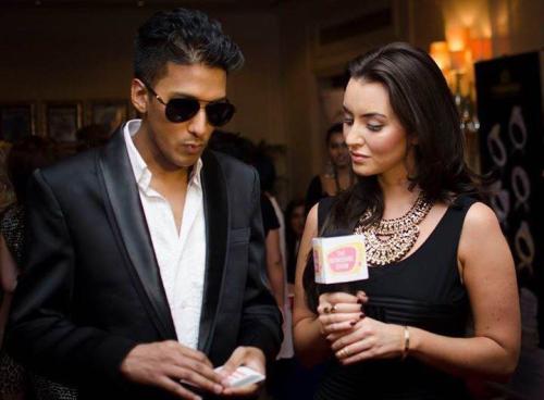 <span style="color: yellow">HOUSE OF IKONS EVENT TV Star Ruel Singh wearing AZZURRA</span>